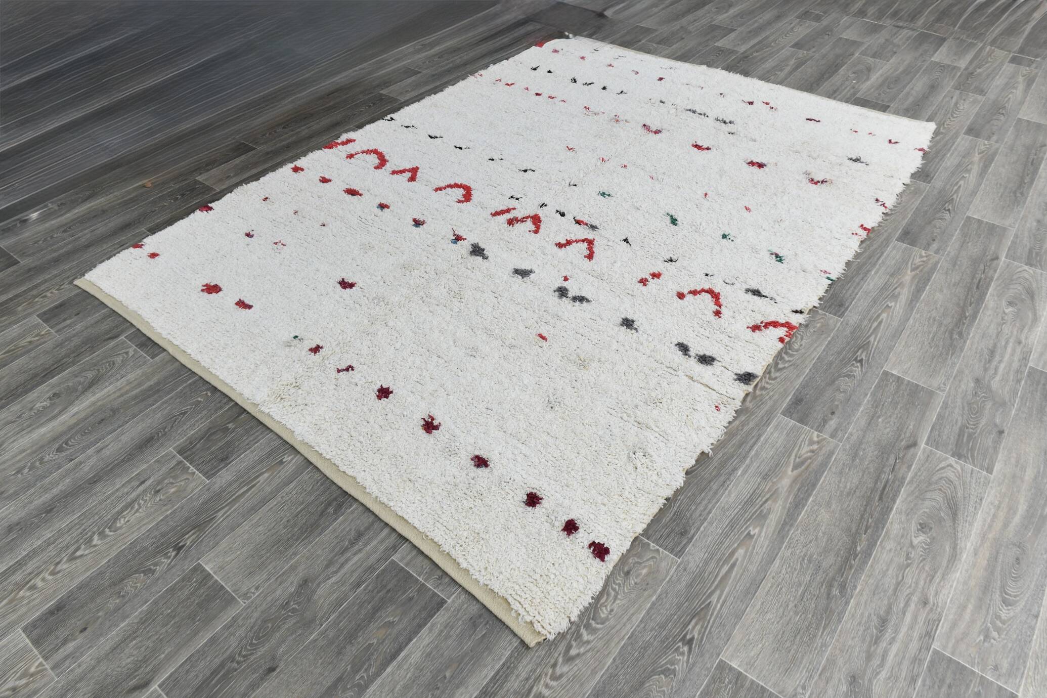 6x9 Off White Contemporary Vintage Rug, 198x277Cm