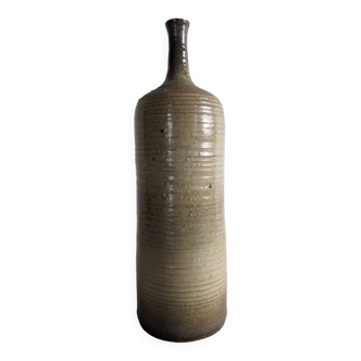 Soliflore vase "bottle" in glazed ceramic dated signed AR 78