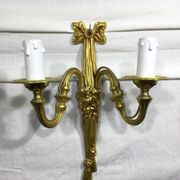 Pair of sconces Bronze 2 lights Louis XVI style