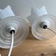 Vintage tulip glass flower lamp
