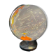 Illuminated world map