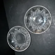 Saint-Louis set of 2 cut crystal bowls 4147 model Massenet signed