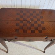 Secretary with mechanism - 4 secret drawers - lock - marquetry chessboard - 1950