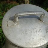 ALUMINUM milk can NESTLE marked schmid