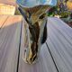 Vintage sculptural stoneware vase 25 cm brutalist signed