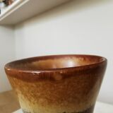 Vintage KIL Ceramic Vase: Red & Brown Lava Glaze, 1970s Yugoslavia