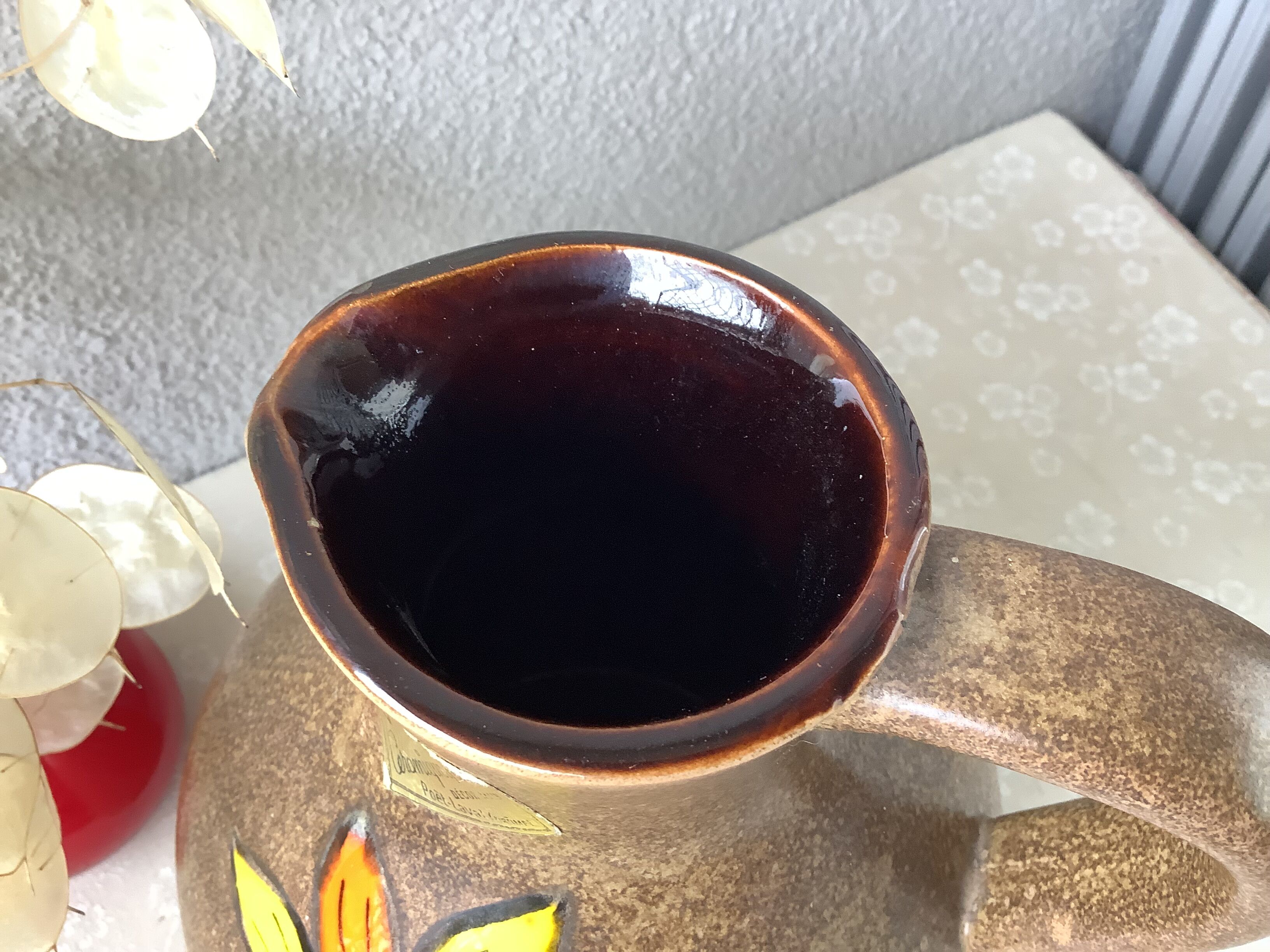 Pichet Poet Laval signed Jeanne - ceramic art