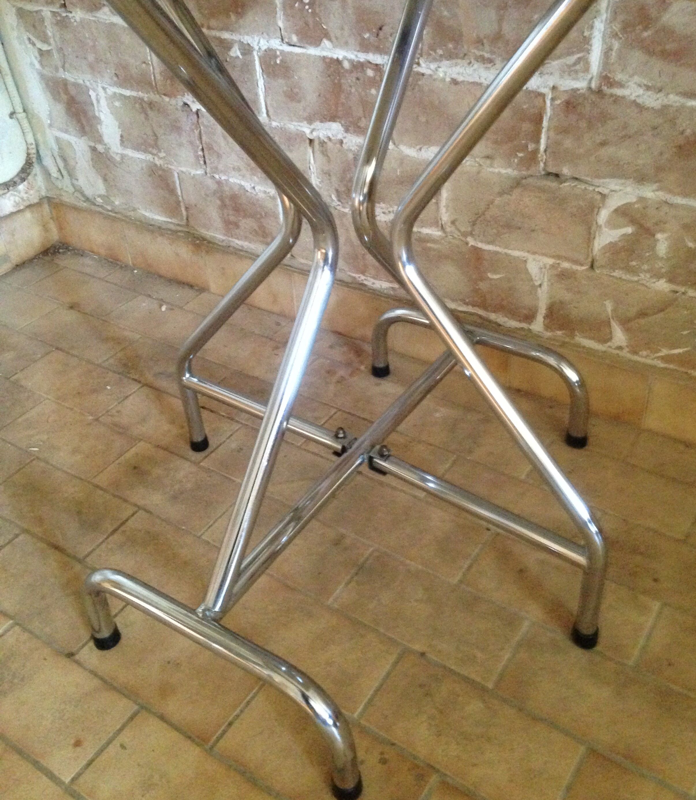 Vintage shapeica folding table and chrome feet 60/70