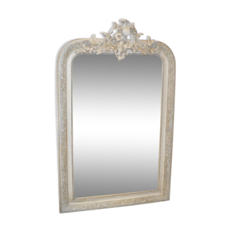 Grey patinated mirror 75x118cm