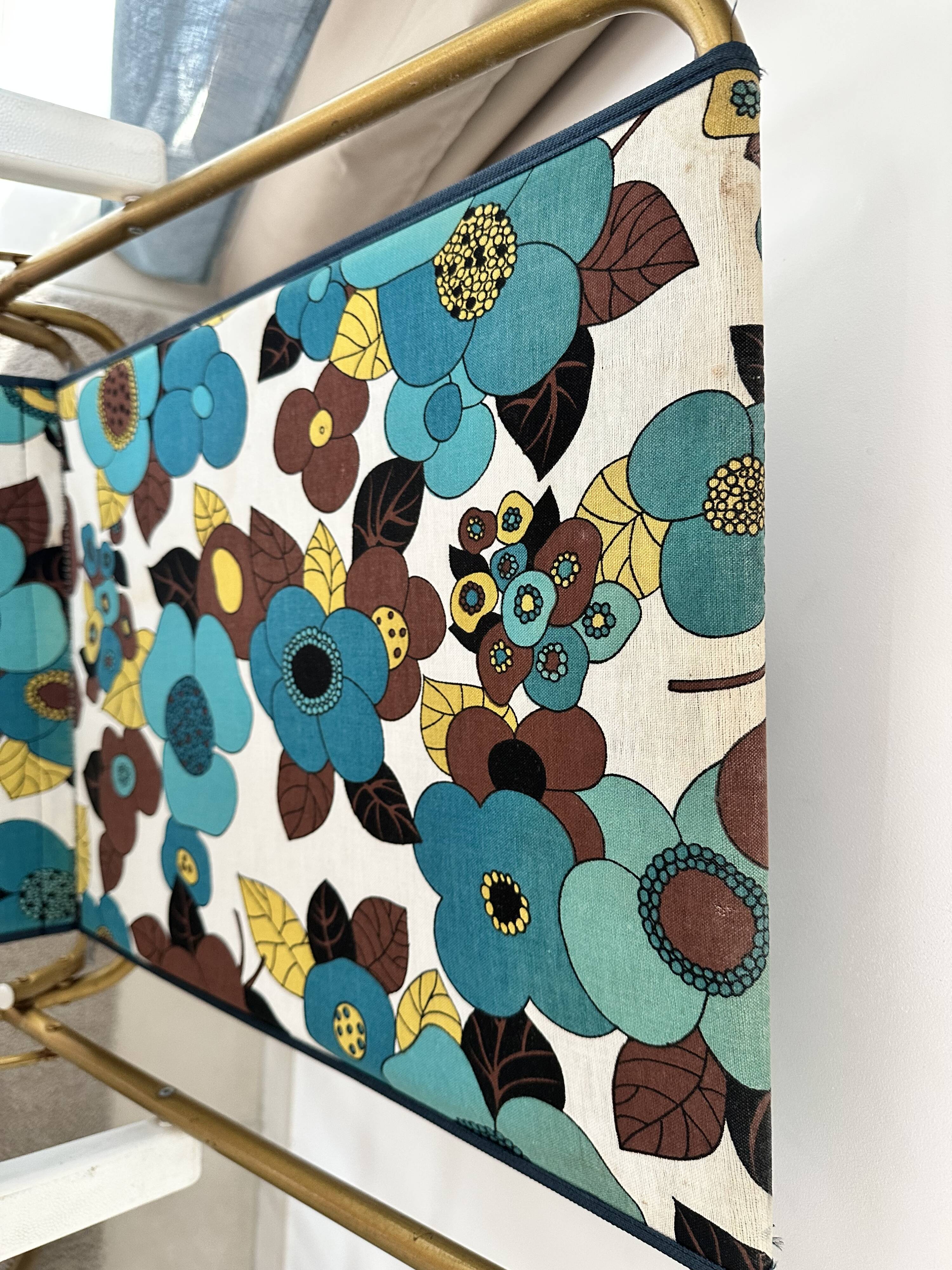 Pair of vintage Lafuma armchairs from the 60s/70s – Made in France – floral fabric