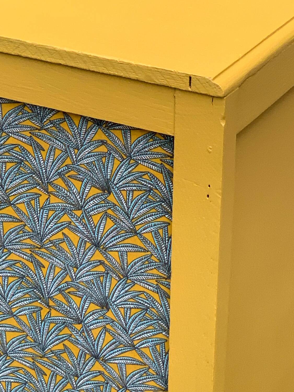Parisian art deco buffet in yellow ochre