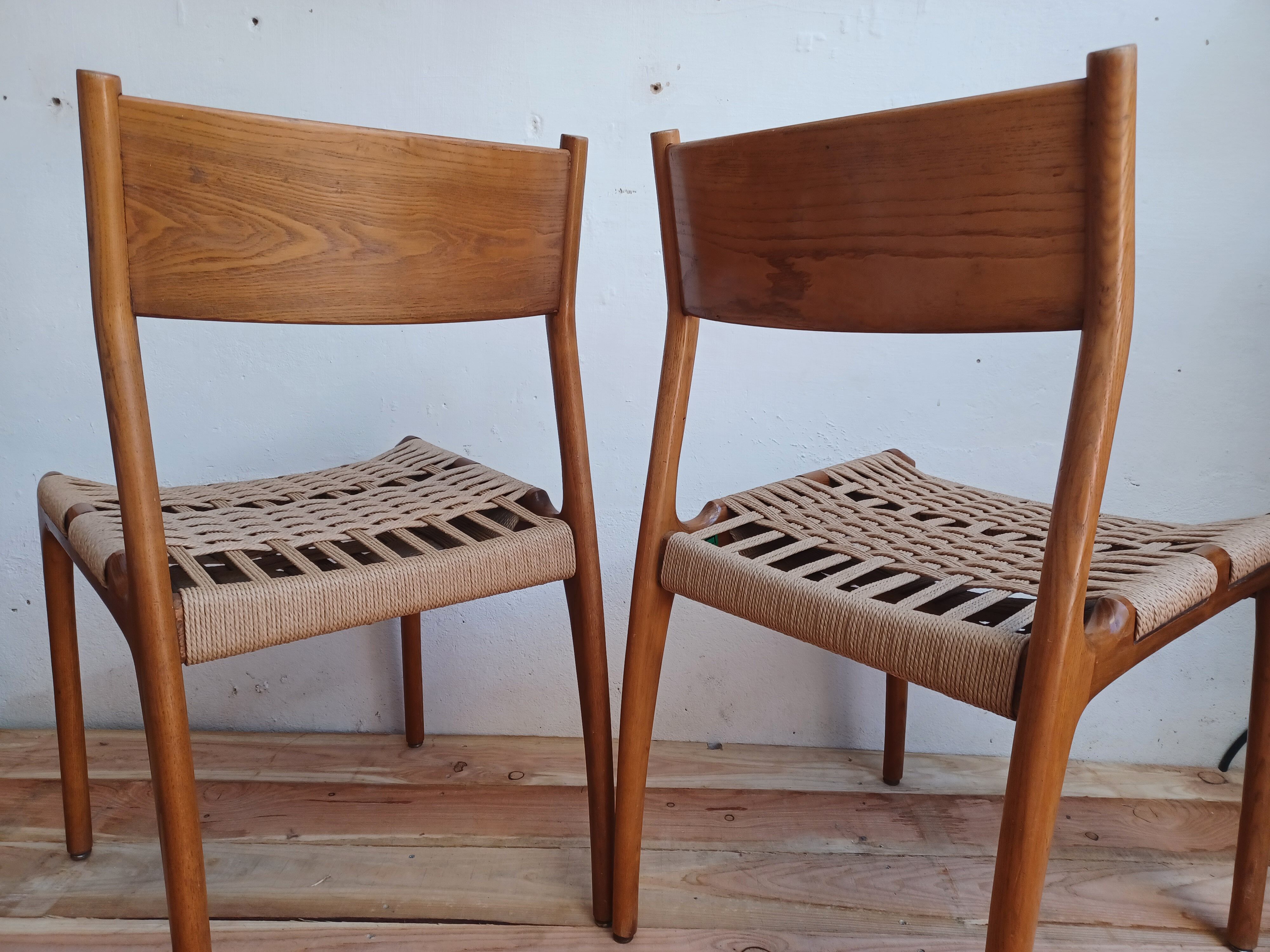 Pair of chairs, Consorzio Sedie Friuli, 1960