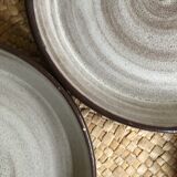 Series of 5 dessert plates in sandstone