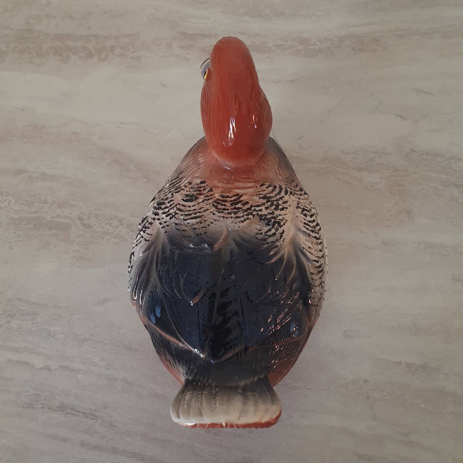 Michel Caugant / Terrine en forme de canard en céramique barbotine