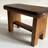 Vintage solid oak stool