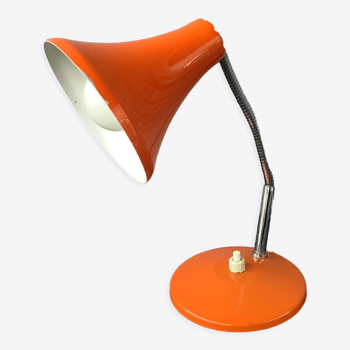 Desk or wall lamp metal orange vintage 60/70