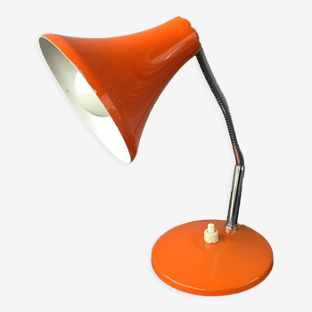 Lampe de bureau orange vintage 60/70