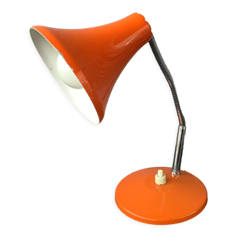 Lampe de bureau orange vintage 60/70