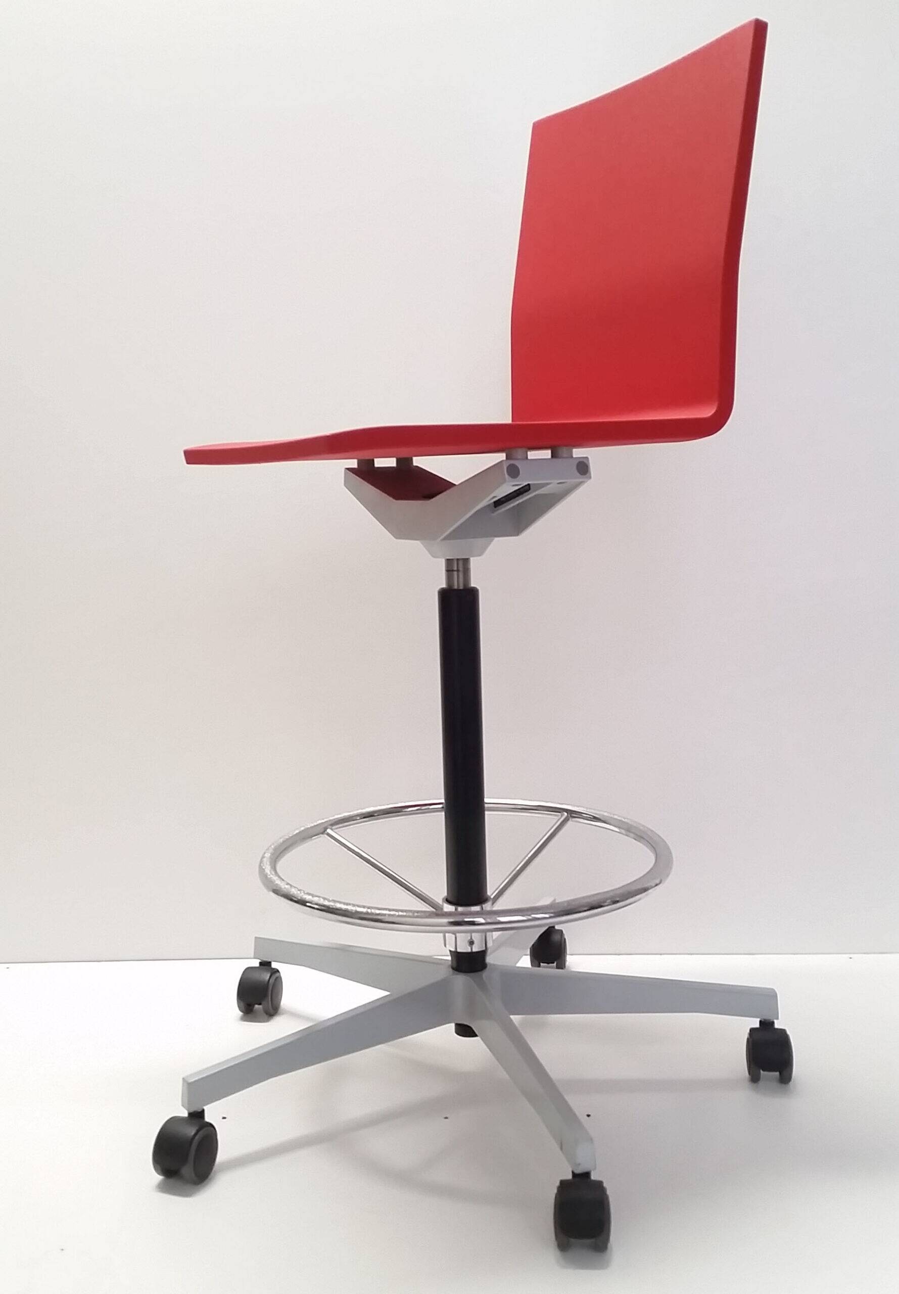 Maarten Van Severen .04 red high desk or bar chair