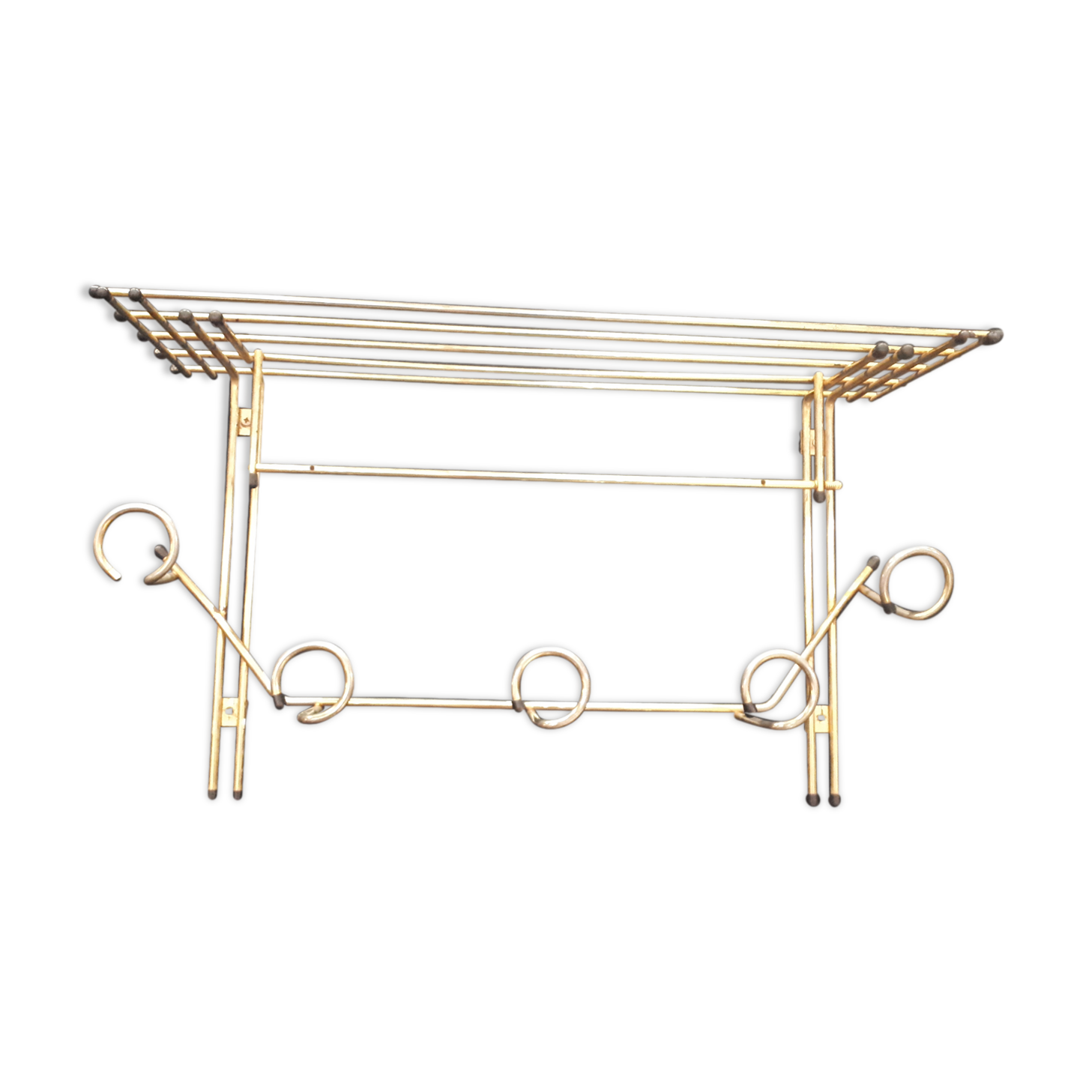 Coat vintage brass metal door