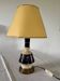 Art Deco table lamp in glazed and gilded porcelain, 20th century
