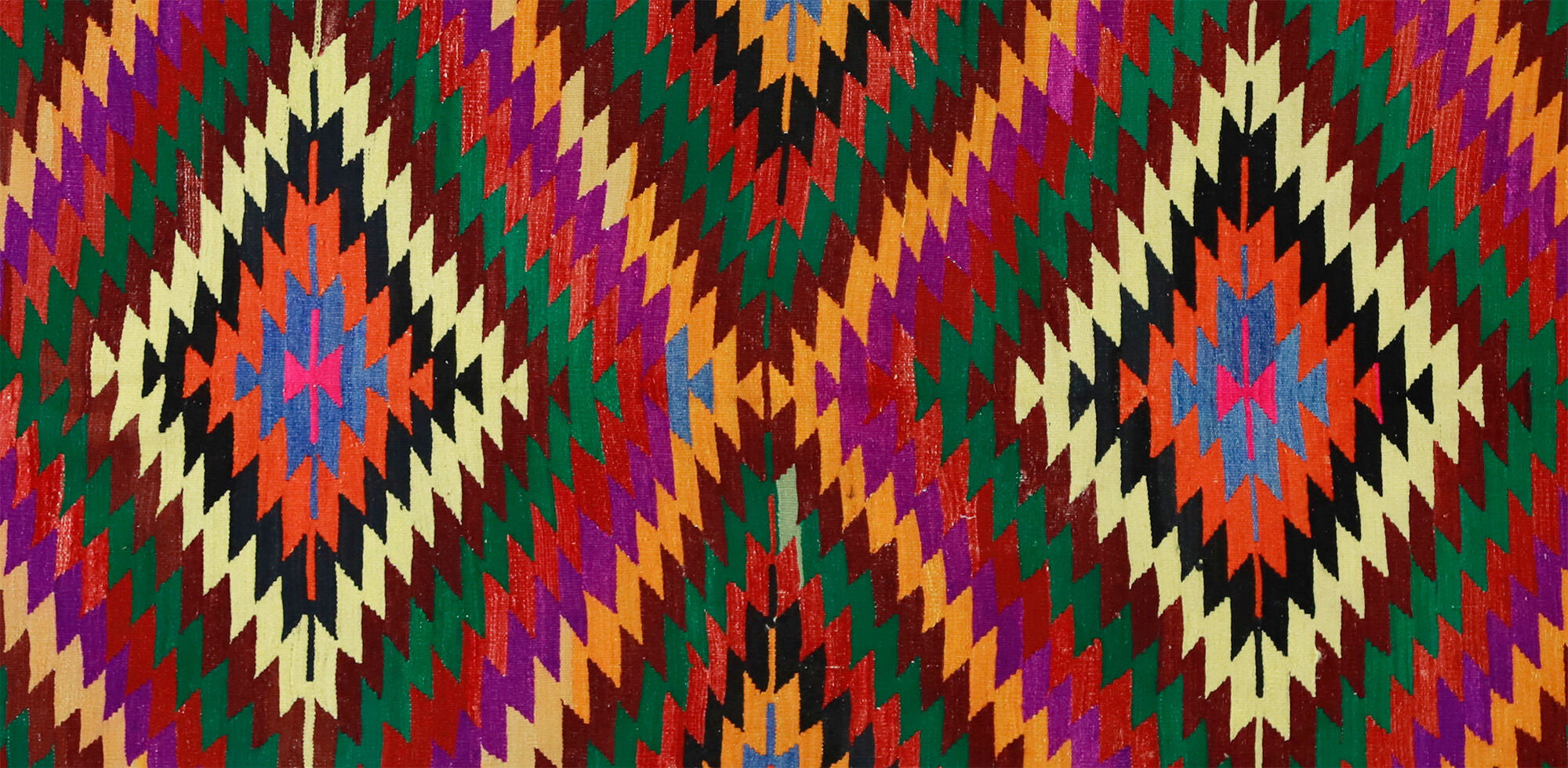 Anatolian handmade kilim rug 257 cm x 183 cm