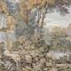 Gobelin French framed wall hanging tapestry AUBUSSON 1950