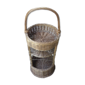 Porte bouteilles et rangement en osier