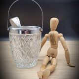 Ice bucket chiseled glass