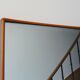 Scandinavian rectangular teak wall mirror - 45x122cm