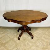Violin-shaped pedestal table