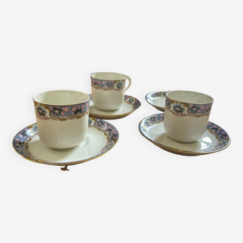 Lot de 3 tasses à café Limoges