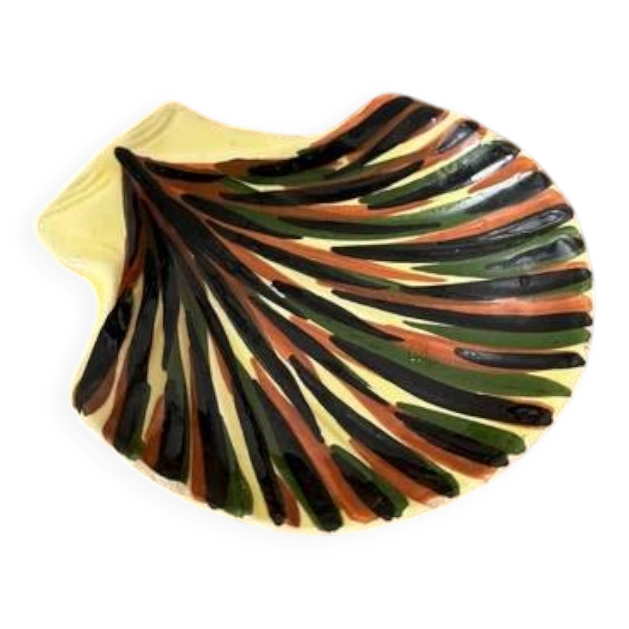 Hand-painted seashell trinket dish