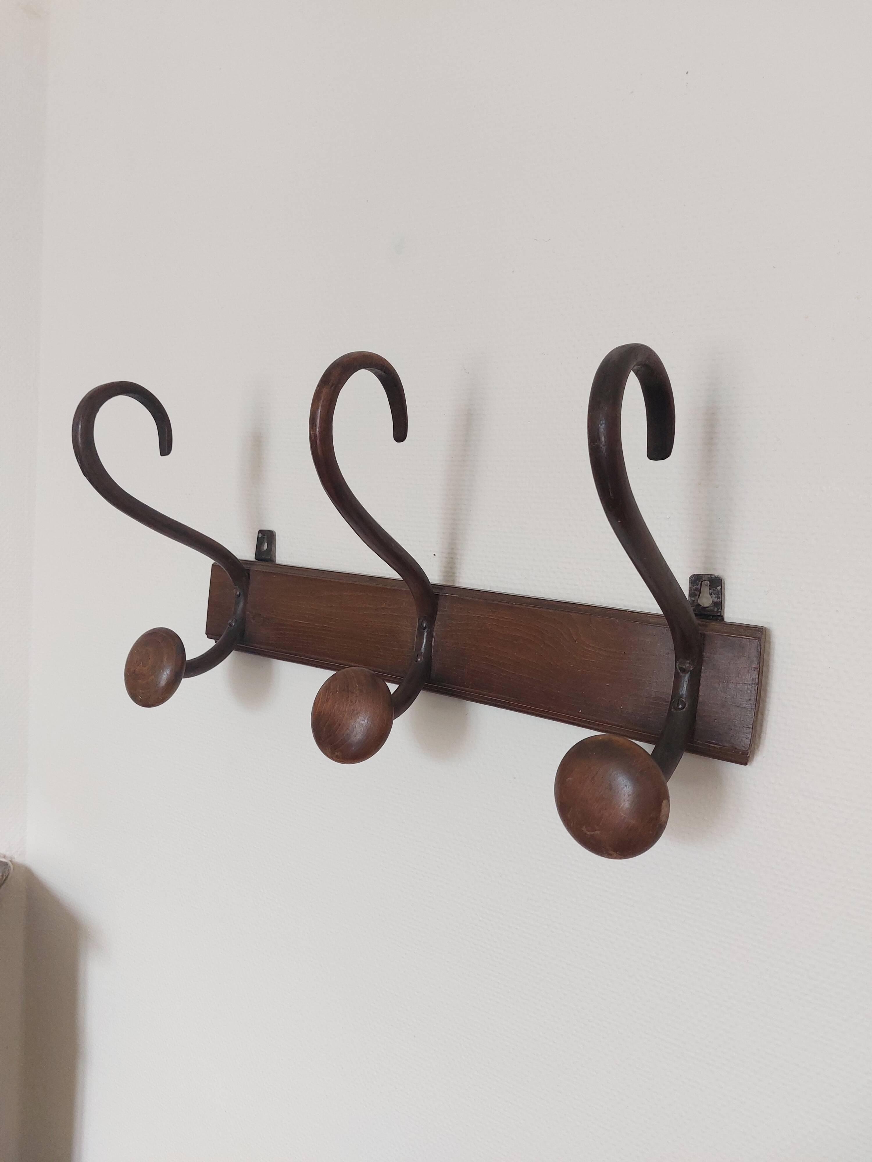 Vintage wooden coat rack