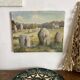Huile sur toile paysage de Bretagne  Lucien Ferriot , Dolmens