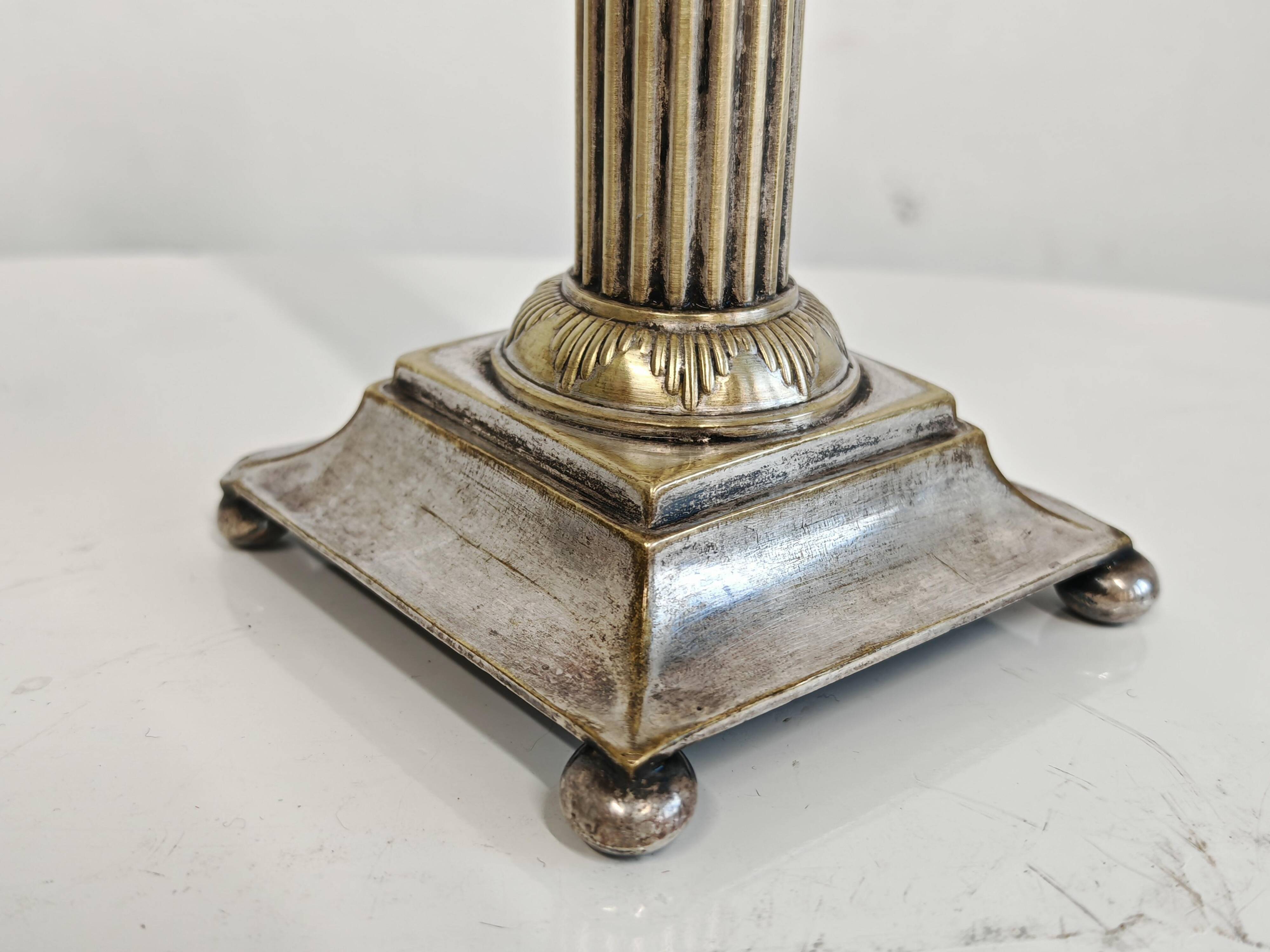 Pair of antique silver candlesticks Diana Silver Vienna 19th century