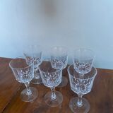 6 crystal glasses