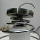 Ceiling light art deco metal chrome and opaline