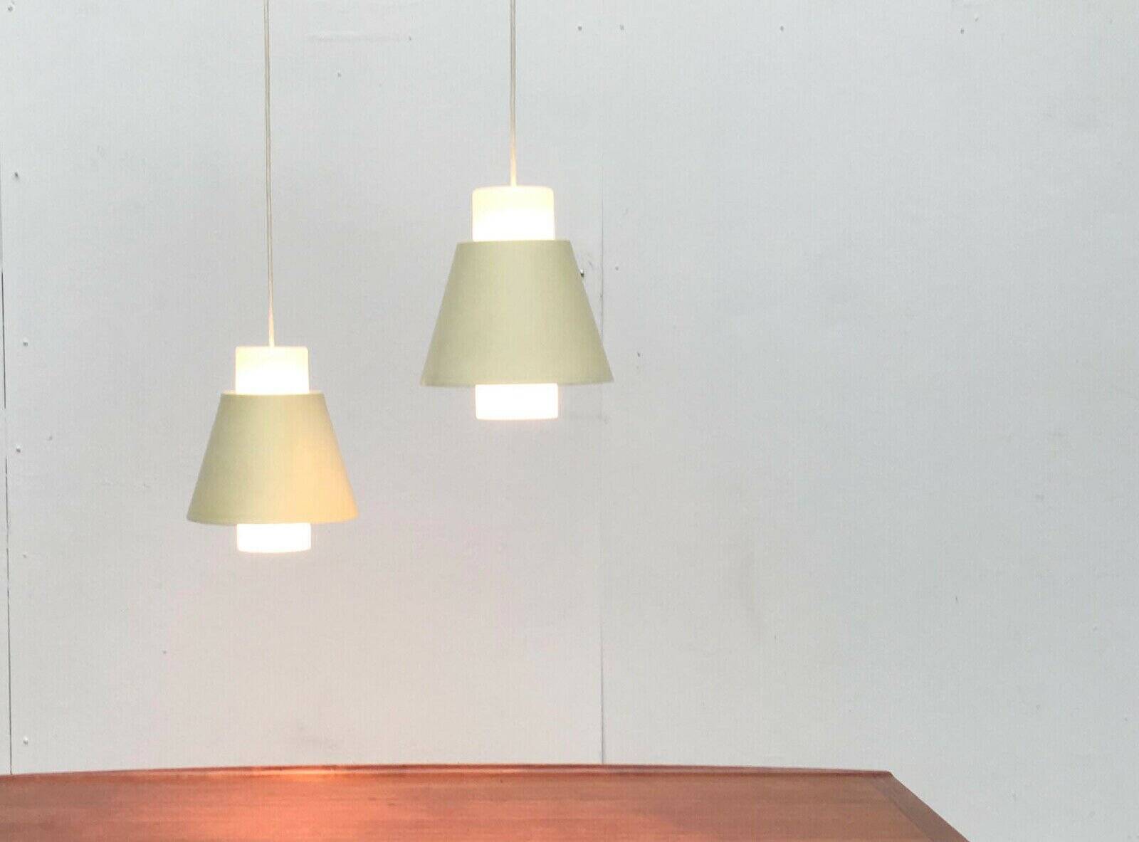 Glass and metal suspensions from the Mid-Century period, set of 2.