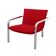 Red armchair, Italian design, 1970s, made in Italy