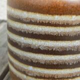 Striped stoneware vase