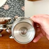 Set of 6 vintage stainless steel ice cream cups
