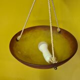 French pate verre hanging light from the 1910s 1920s