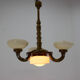 Art deco wood chandelier, 1930s