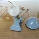 Clamp mushroom lamp, new from old stock, aluminium, 1970s.
