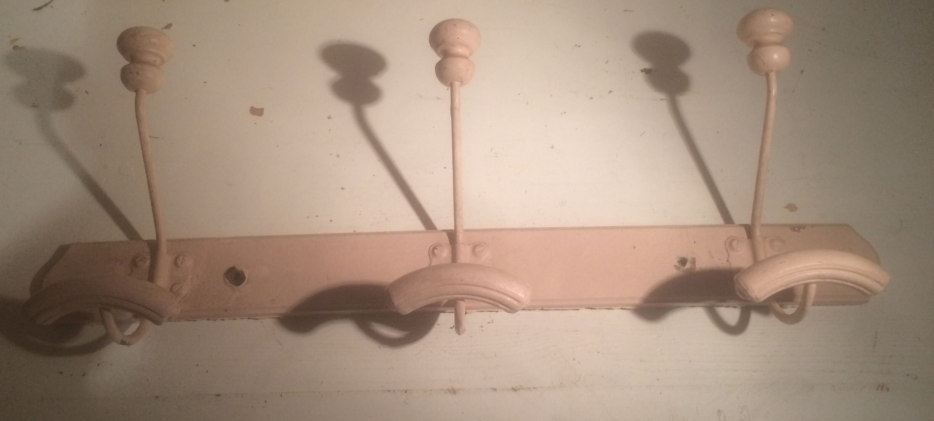 Vintage coat rack 3 hook 70cm