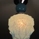 Double ceiling suspension lamp globe in glass