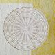 Antique white wicker coffee table