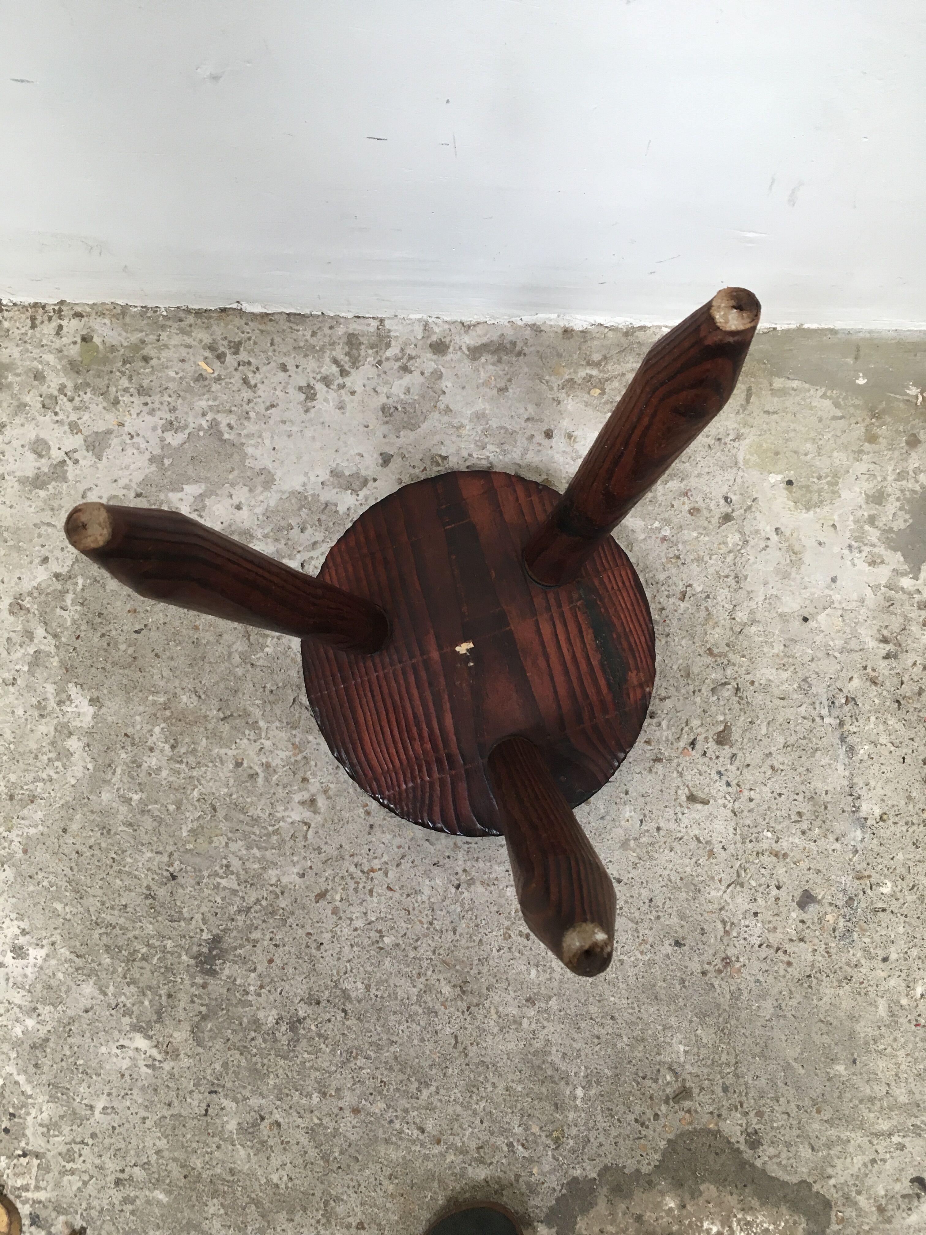 Brutalist tripod stool