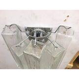 21st Century Clear "Squared" Murano Glass Wall Sconces